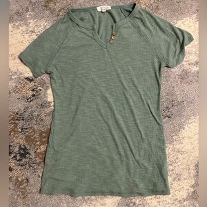 Green Short Sleeve Women's Maternity Top